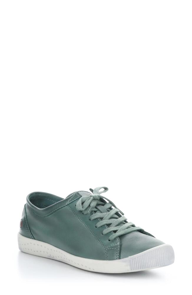 Softinos by Fly London Isla Sneaker in Green Washed Leather Cover