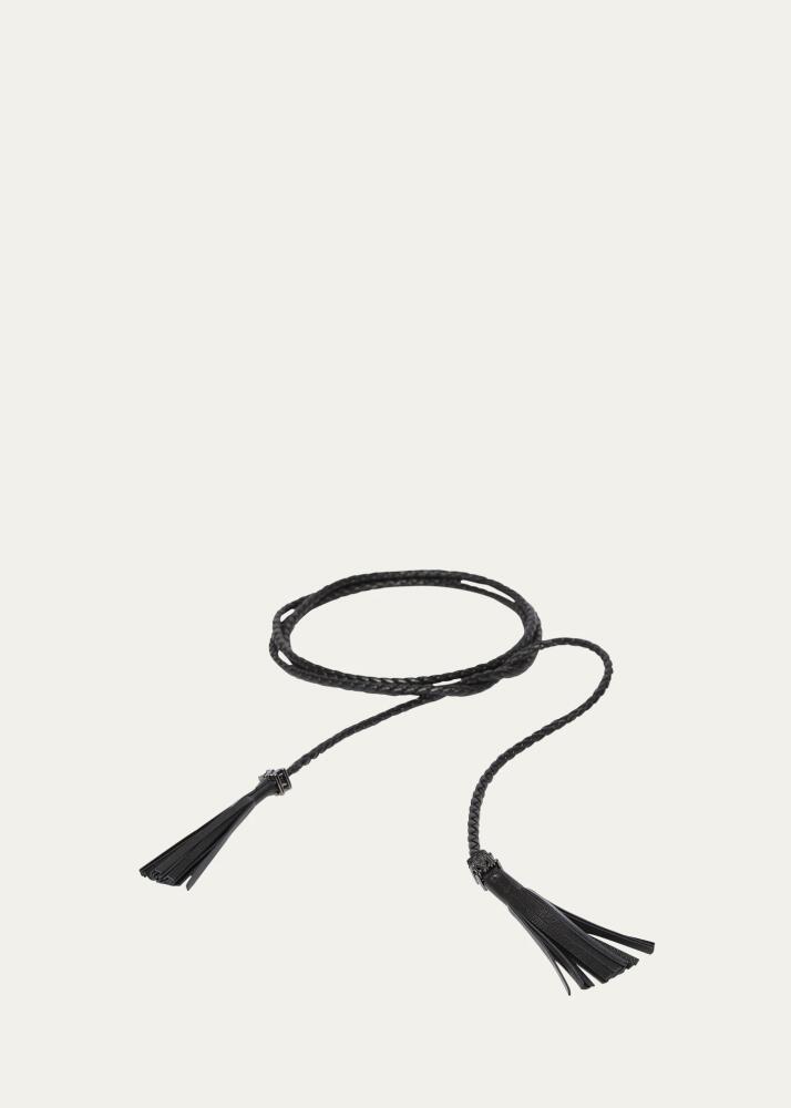 Max Mara Braided Patent Leather Belt Cover