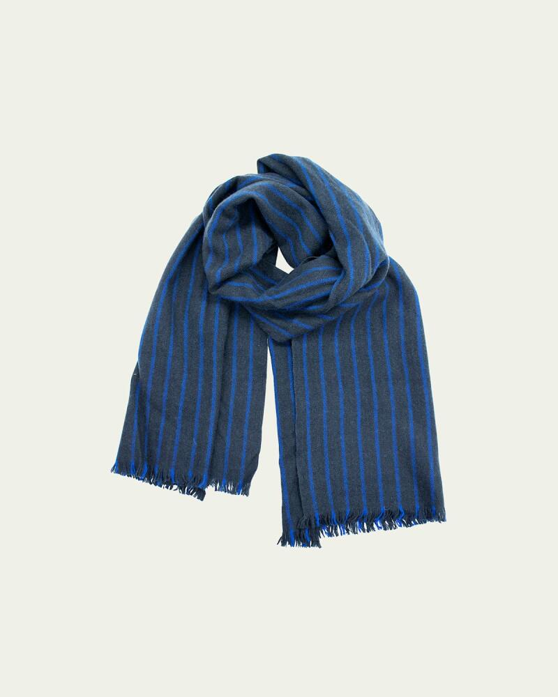 Bergdorf Goodman Men's Cashmere Pashmina Stripe Scarf Cover