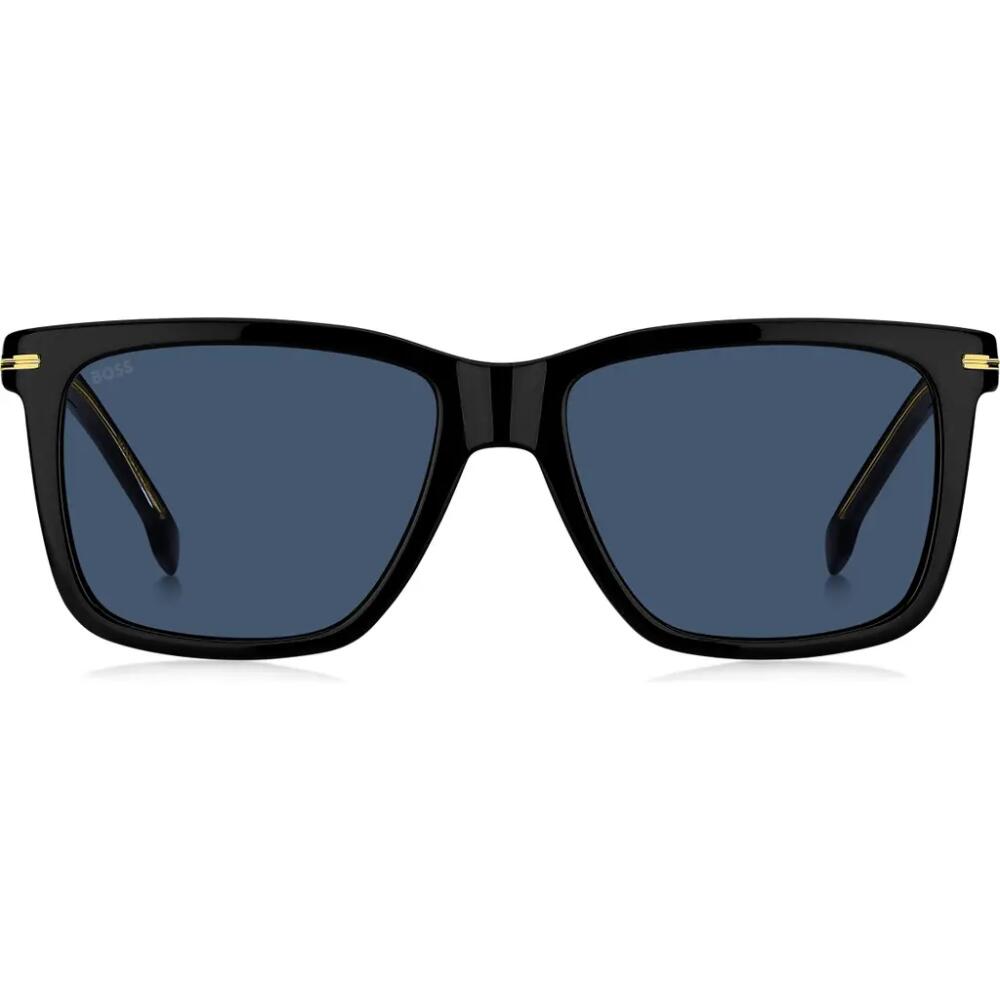 BOSS 55mm Square Sunglasses in Black Cover