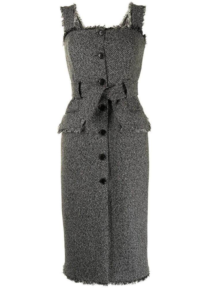 Kiton belted tweed dress - Black Cover