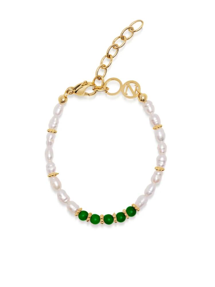 Nialaya Jewelry beaded pearl bracelet - Green Cover