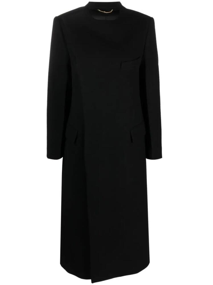 Victoria Beckham mid-length merino-blend coat - Black Cover