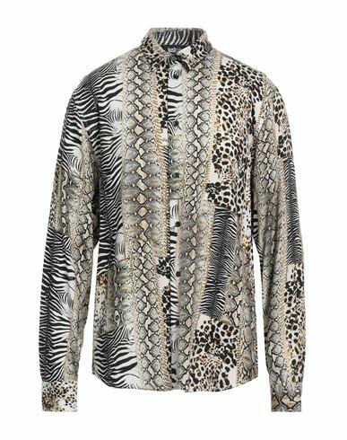 Just Cavalli Man Shirt Beige Viscose Cover