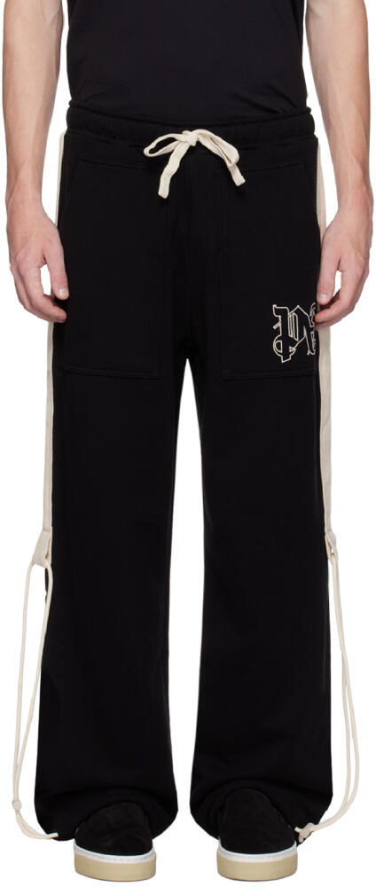 Palm Angels Black Monogram Sweatpants Cover