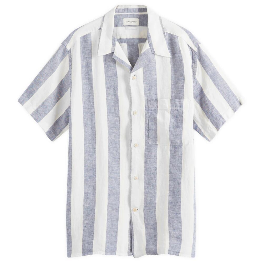 Oliver Spencer Men's Havana Vacation Shirt in Blue/White Cover