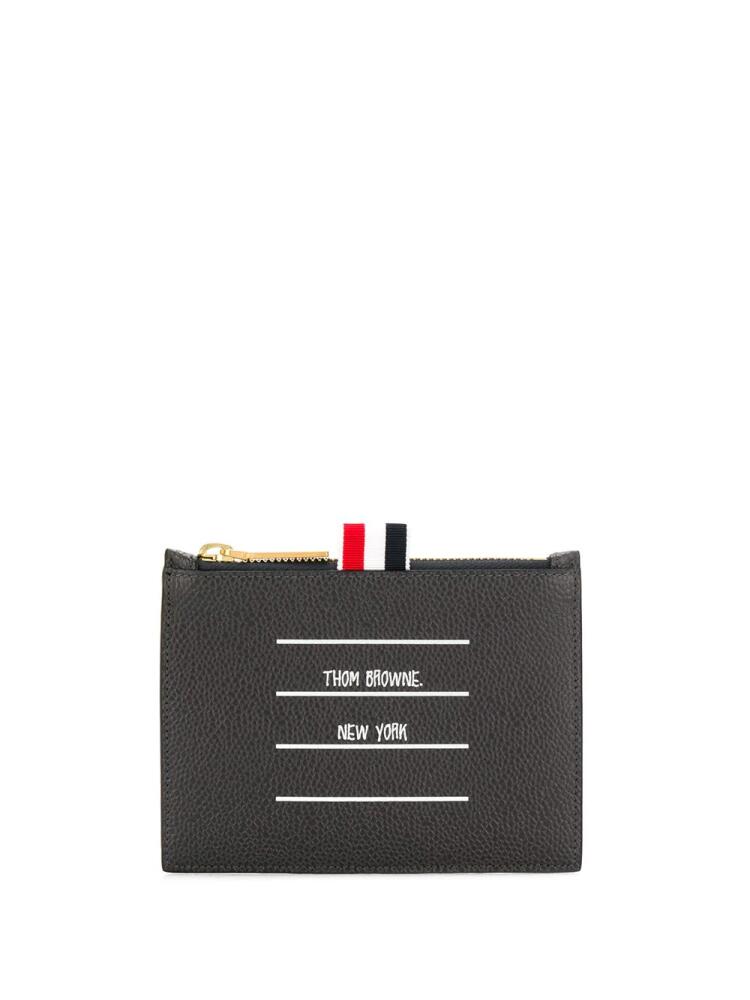 Thom Browne paper label cardholder - Grey Cover