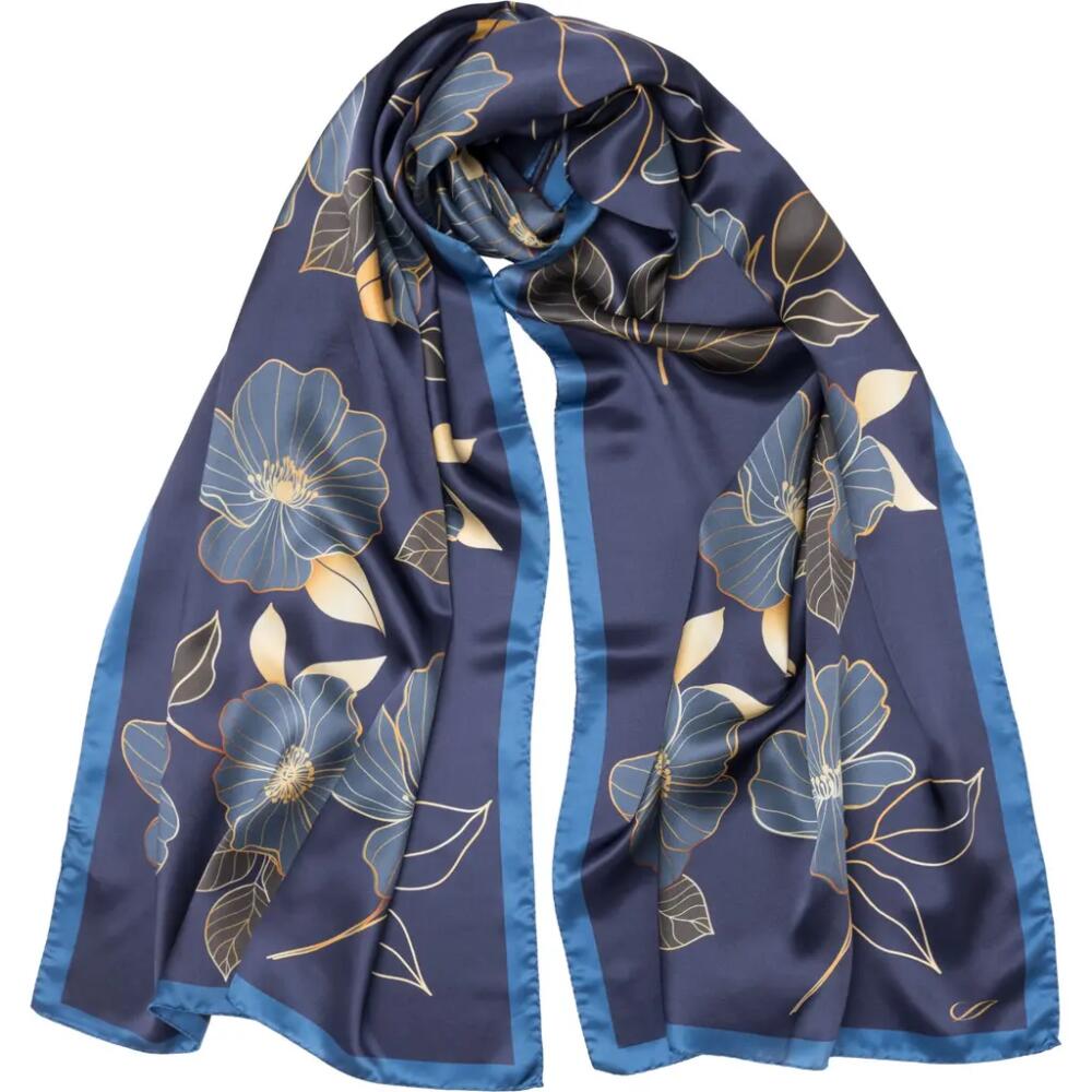 Elizabetta Laura - Silk Scarf/Shawl for Women in Navy Cover