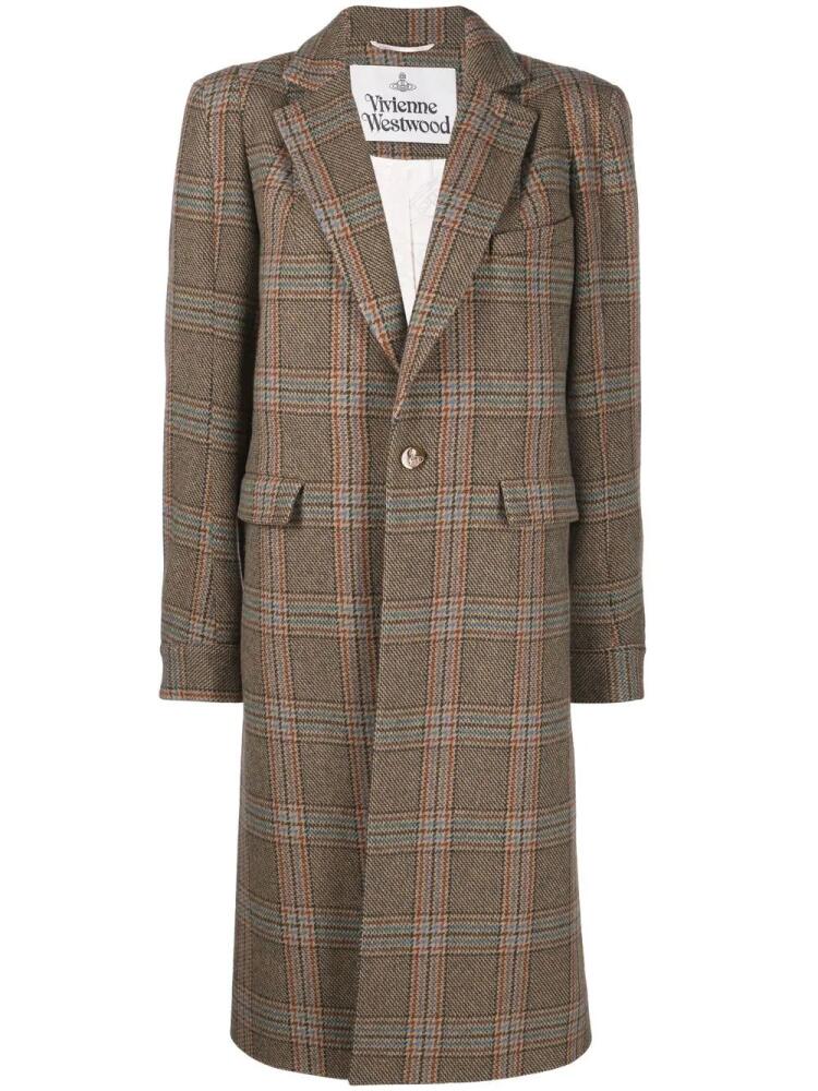 Vivienne Westwood check-print knee-length coat - Brown Cover