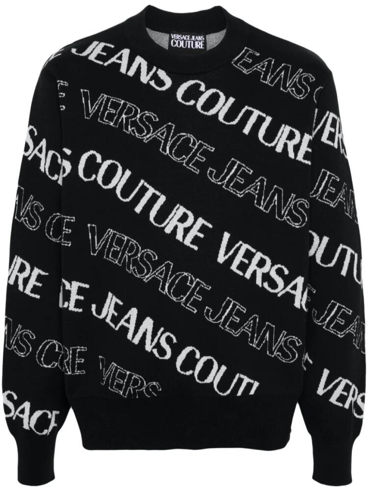 Versace Jeans Couture jacquard-logo jumper - Black Cover