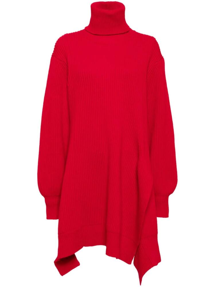 Yohji Yamamoto roll-neck asymmetric jumper - Red Cover