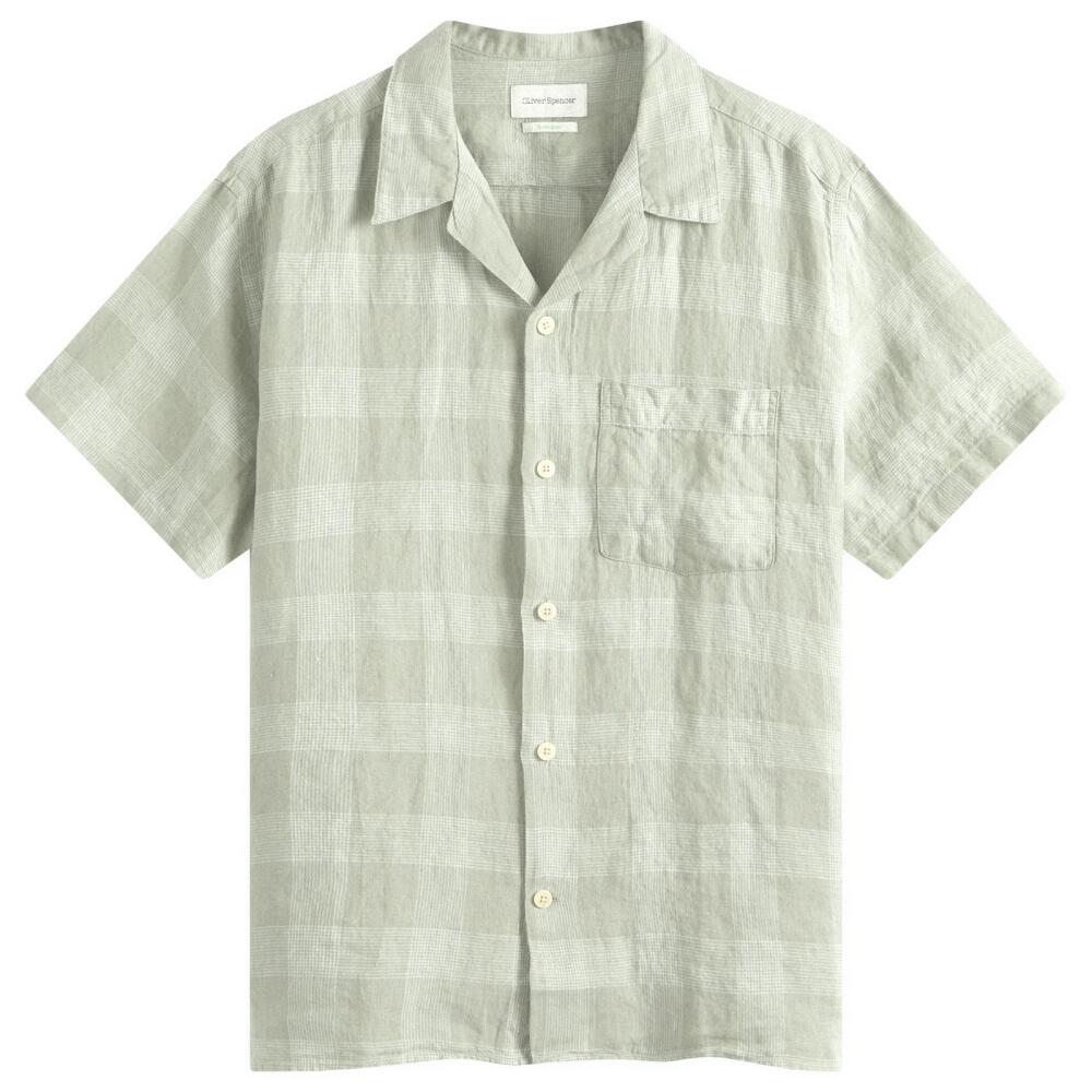 Oliver Spencer Men's Havana Vacation Shirt in Green Cover