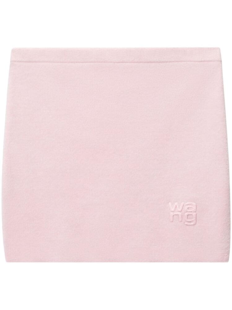 Alexander Wang logo-embossed mini skirt - Pink Cover