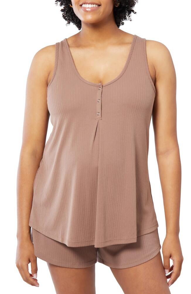 Ingrid & Isabel Let Me Sleep Modal Blend Maternity Camisole in Deep Taupe Cover