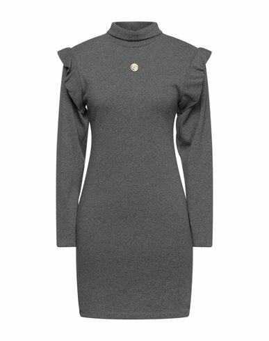 Odi Et Amo Woman Mini dress Grey Cotton Cover