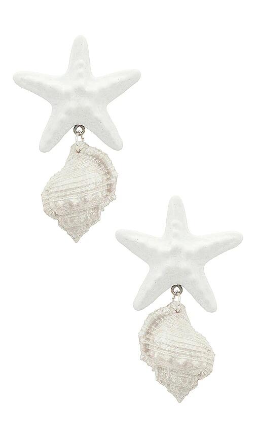 Julietta Le Splash Earrings in White Cover