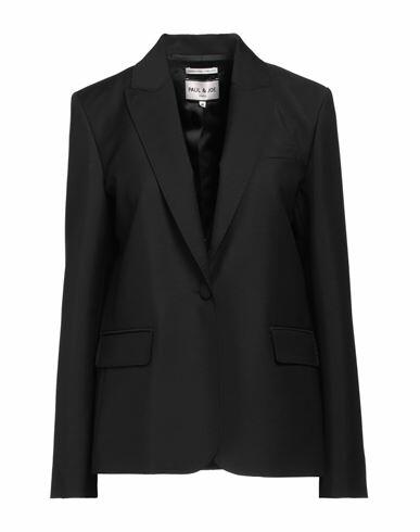 Paul & Joe Woman Blazer Black Virgin Wool, Mohair wool Cover