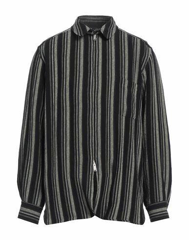 Golden Goose Man Shirt Black Linen Cover