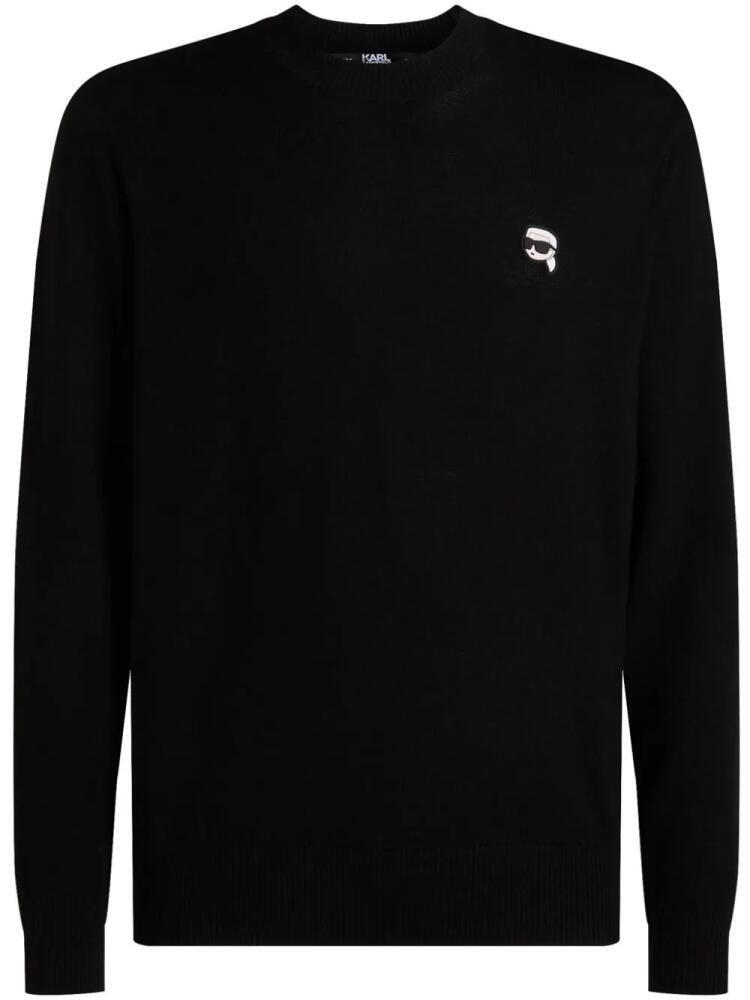 Karl Lagerfeld Ikonik merino-wool jumper - Black Cover