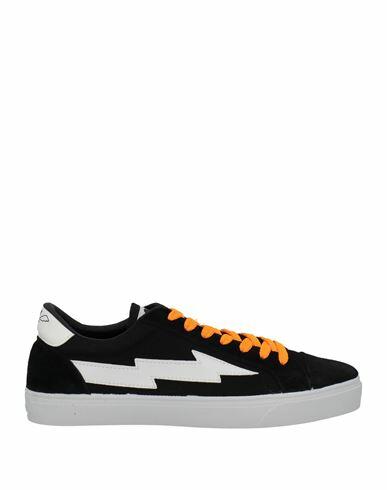 Sanyako Man Sneakers Black Soft Leather, Textile fibers Cover