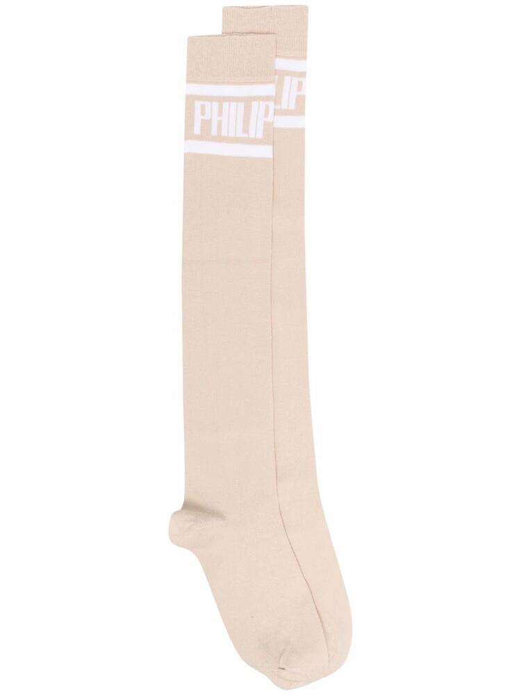 Philipp Plein logo-print socks - Neutrals Cover