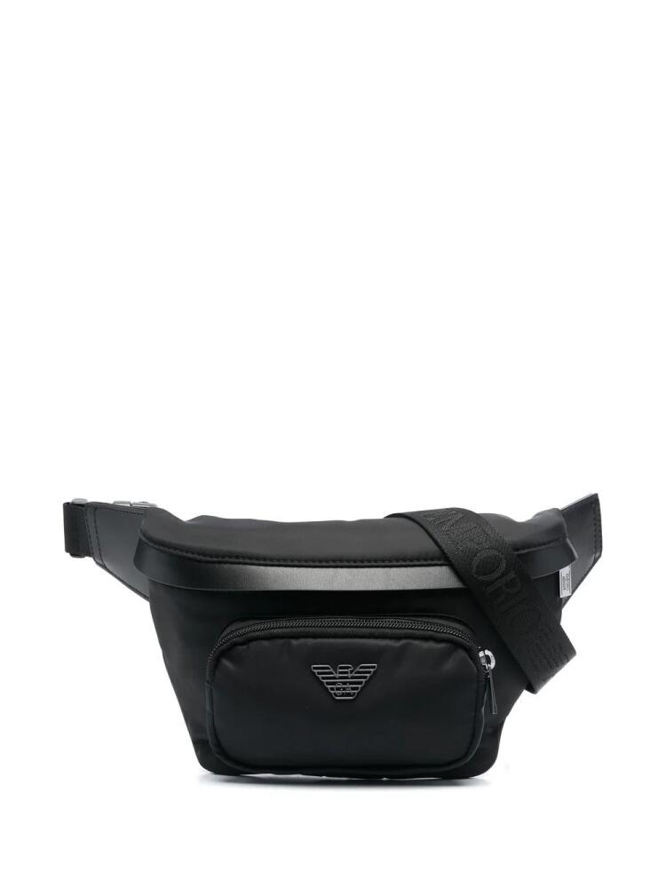 Emporio Armani logo-plaque belt bag - Black Cover