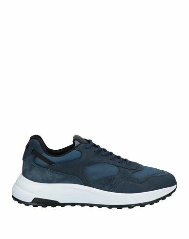 Hogan Man Sneakers Midnight blue Soft Leather, Textile fibers Cover