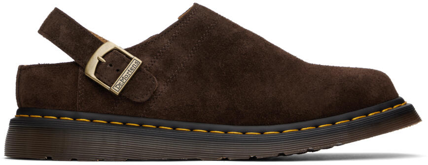 Dr. Martens Brown Isham Suede Mules Cover