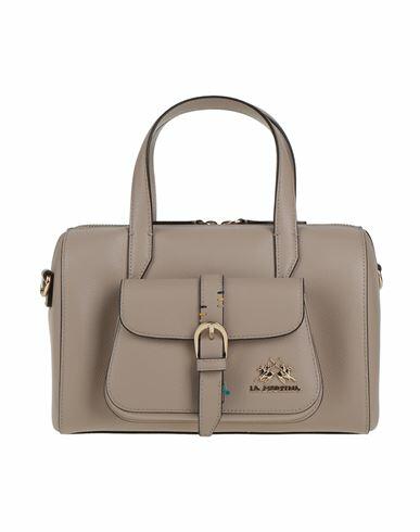 La Martina Woman Handbag Dove grey Bovine leather Cover