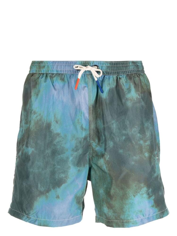 Altea tie-dye effect drawstring shorts - Green Cover