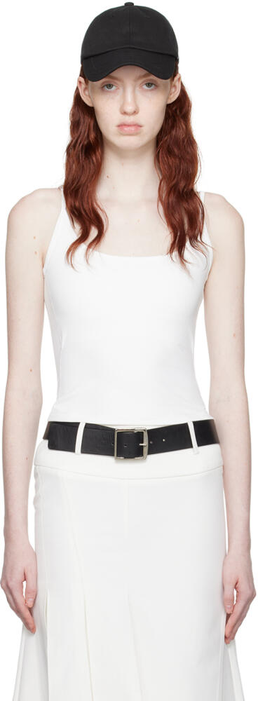 Fax Copy Express White Deep U-Cut Tank Top Cover