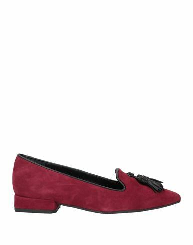 Lorenzo Mari Woman Loafers Burgundy Soft Leather Cover