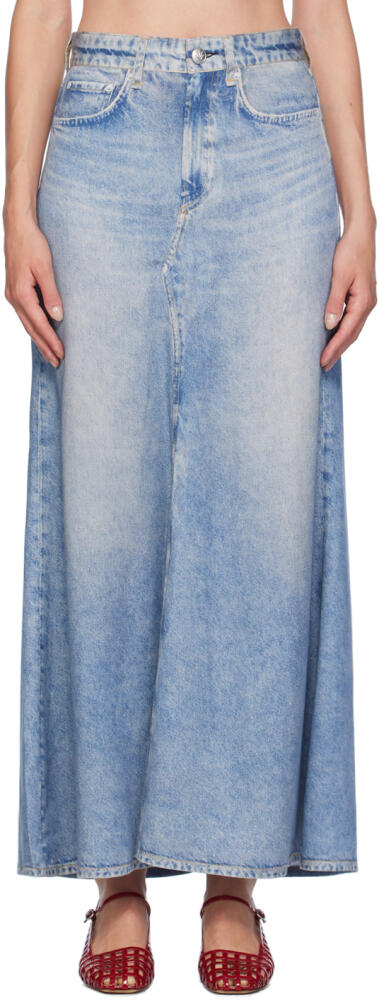 rag & bone Blue Liquid Miramar Skirt Cover