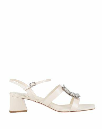 Roger Vivier Woman Sandals Ivory Soft Leather Cover