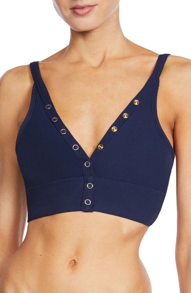 Robin Piccone Amy Halter Bikini Top in Navy Cover