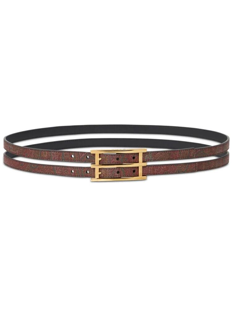 ETRO reversible leather belt - Black Cover