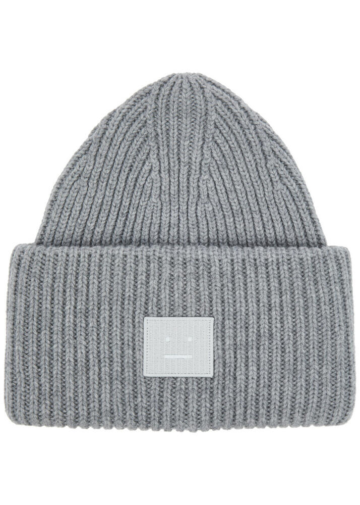 Acne Studios Pansy Ribbed Wool Beanie - Grey Cover