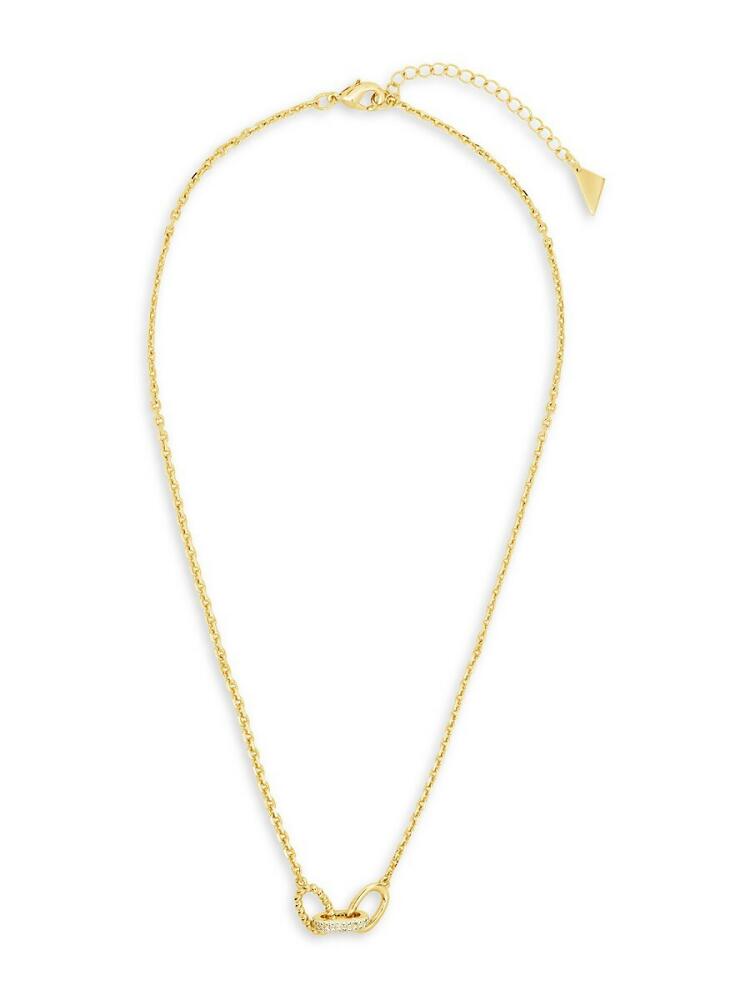 Sterling Forever Women's Journi Cubic Zirconia Pendant Necklace - Gold Cover