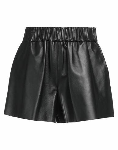 Red Valentino Woman Shorts & Bermuda Shorts Black Lambskin Cover