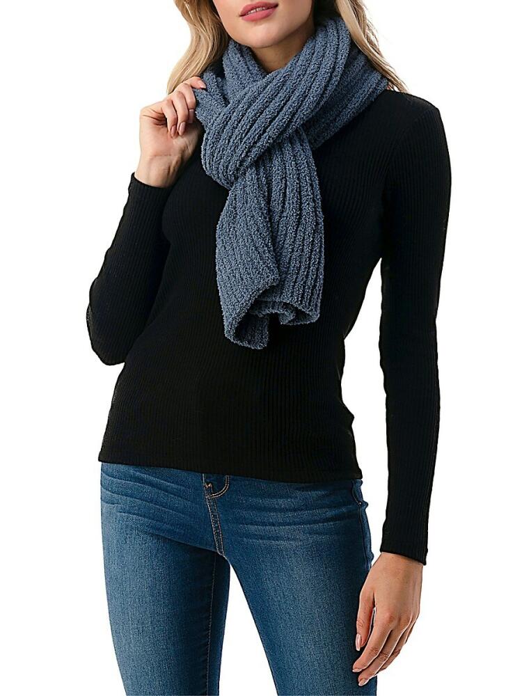 MARCUS ADLER Women's The Hailey Ribbed Plush Scarf - Blue Cover