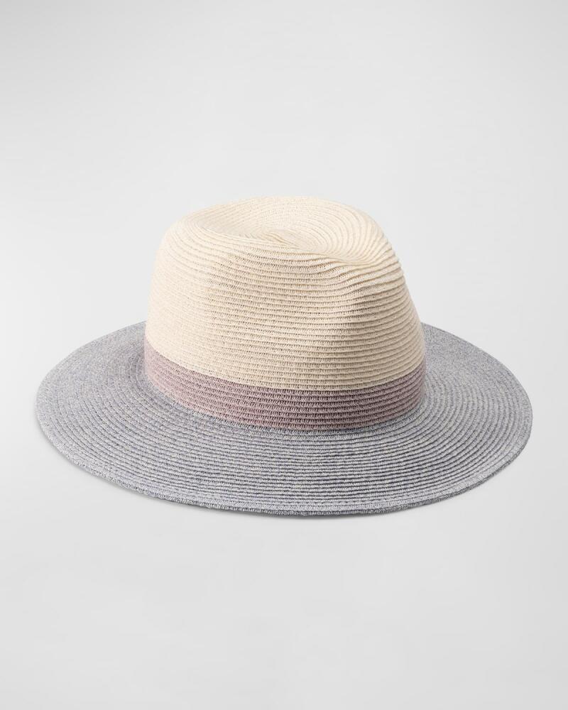 Eugenia Kim Courtney Color-Block Straw Fedora Cover