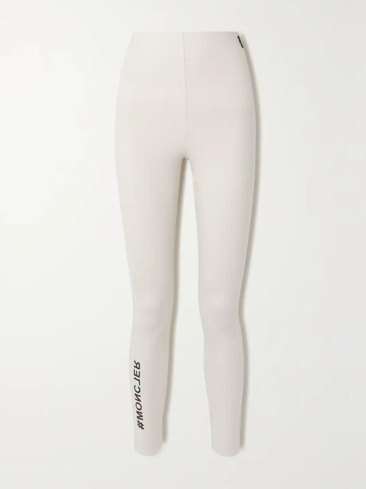 Moncler Grenoble - Printed Stretch-jersey Leggings - White Cover