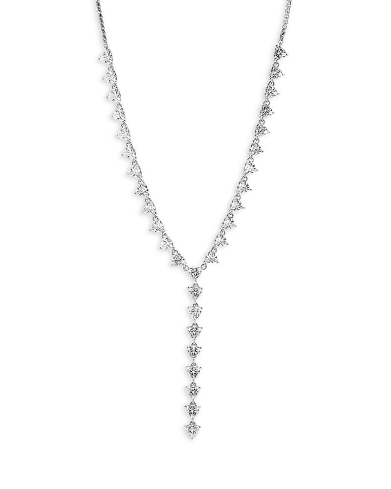 Nadri Trillion Cubic Zirconia Lariat Necklace in Rhodium Plated, 16-18 Cover