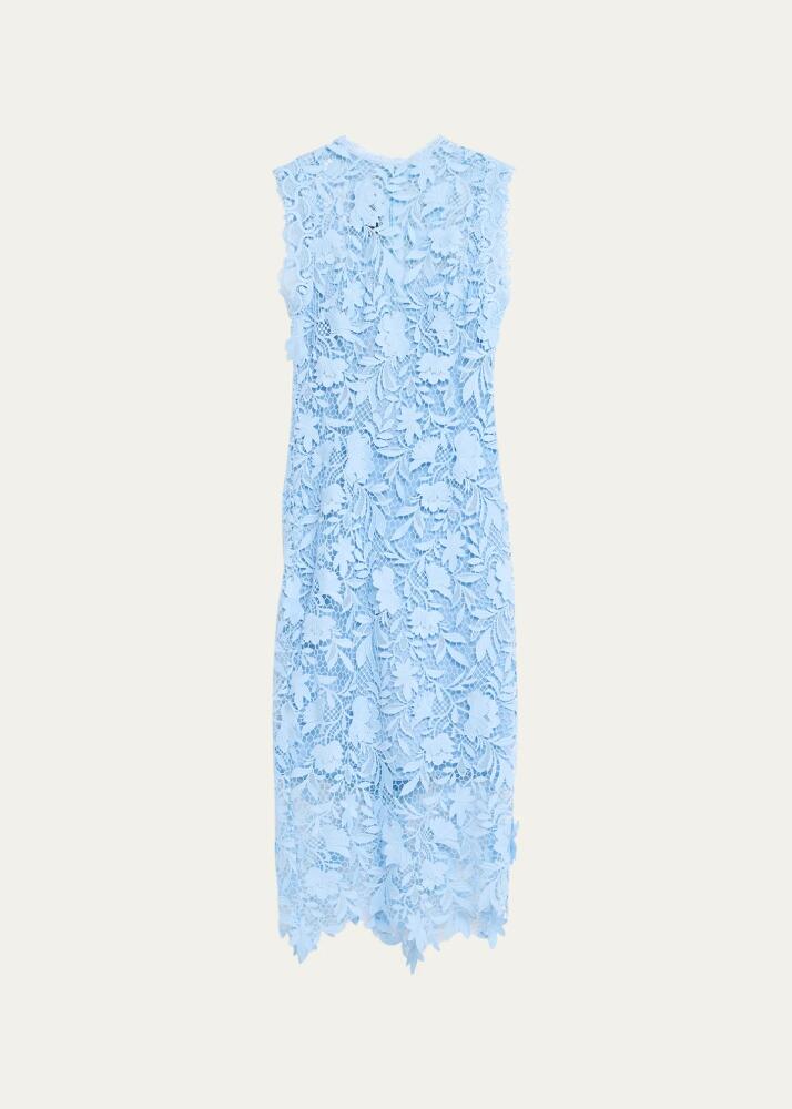 Monique Lhuillier Lace Sheath Midi Dress Cover