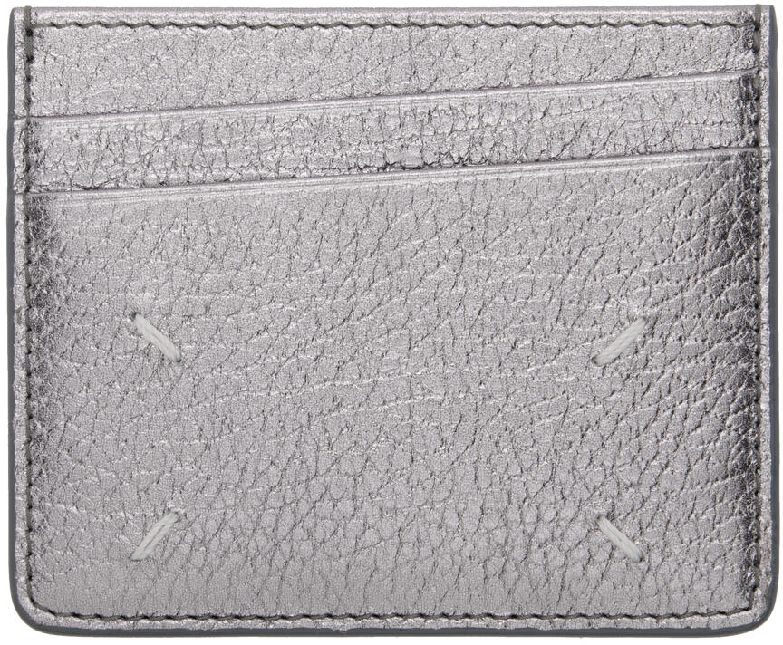 Maison Margiela Silver Four Stitches Card Holder Cover