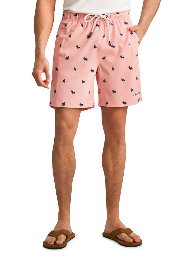 Ben Sherman Men's Bulldog Print Swim Trunks - Blossom Cover