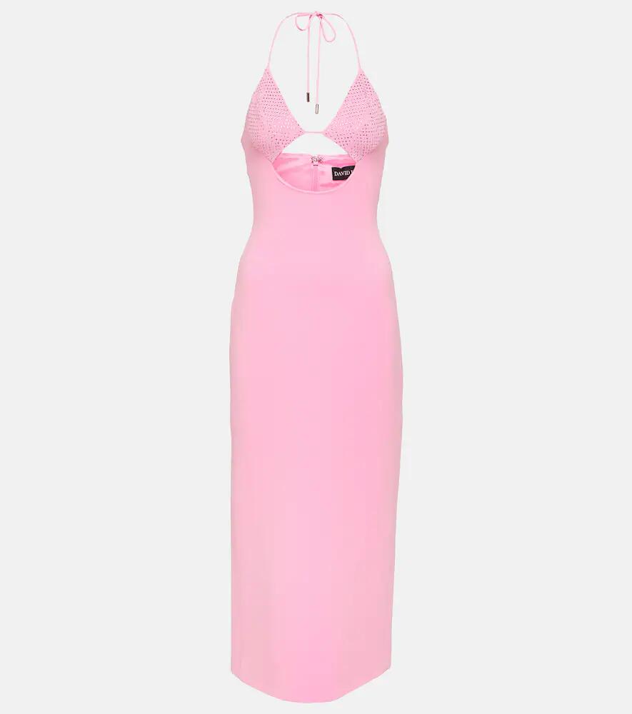 David Koma Crystal-embellished cutout midi dress Cover