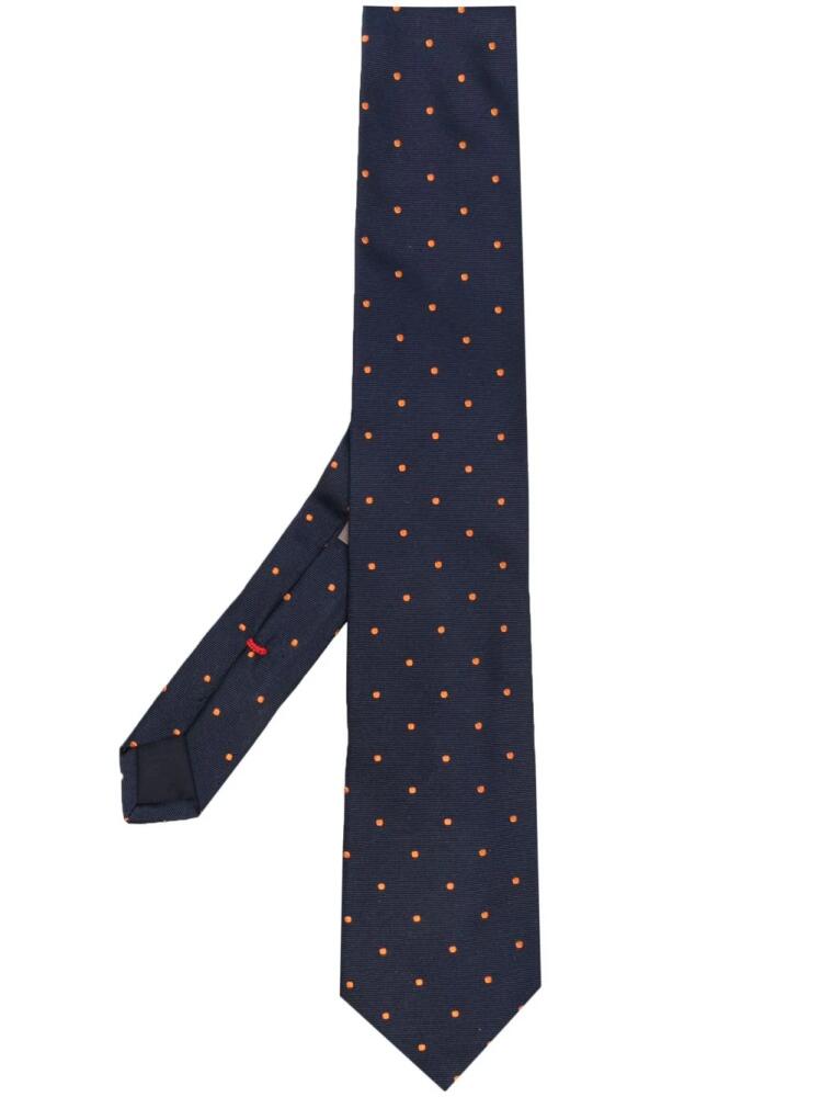 Lady Anne polka-dot embroidery tie - Blue Cover