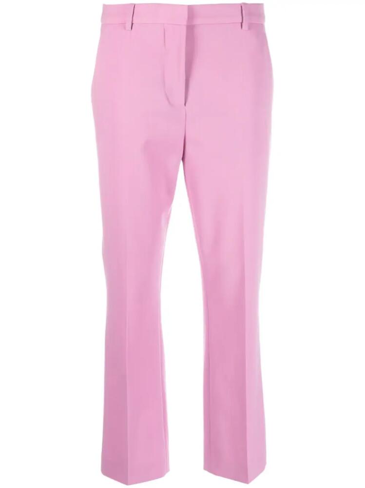 MOSCHINO JEANS virgin wool-blend cropped trousers - Pink Cover