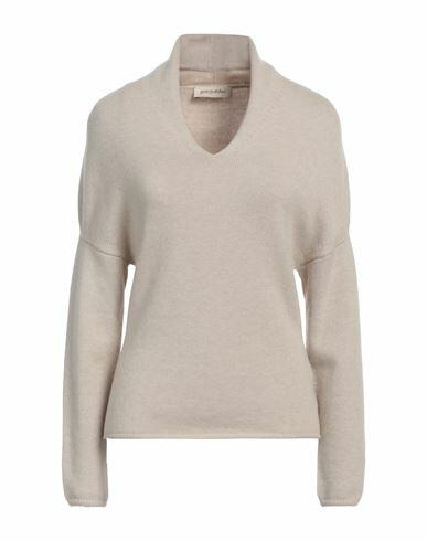 Gentryportofino Woman Sweater Beige Virgin Wool, Cashmere Cover